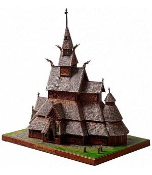 CLEVER PAPER- Puzzles 3D Iglesia de Madera de Borgund, Noruega (14361)